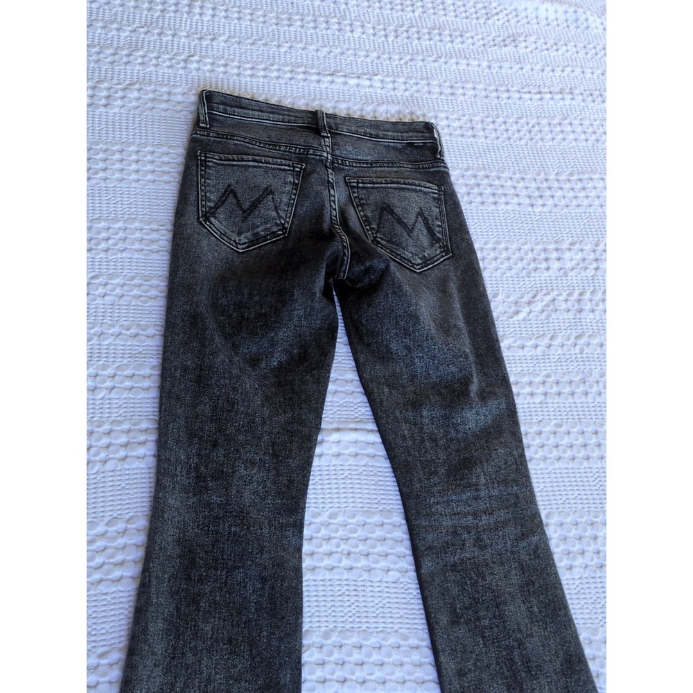 Mother The Insider Crop Step Fray Train Stops Size 25 Black Raw Hem - Picture 5 of 13